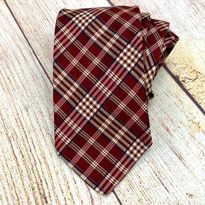 POLO Ralph Lauren Red Plaid Tie Handmade Silk